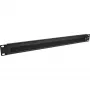 InLine 19 Zoll Kabeleinführplatte mit Bürste, 1HE, RAL 9005 schwarz