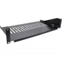 Rack shelf InLine 19 Zoll 250 mm 20 kg 2U RAL 9005 schwarz