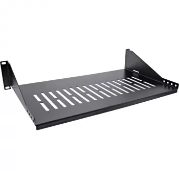 Rack shelf InLine 19 Zoll 250 mm 20 kg 2U RAL 9005 schwarz