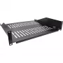 Rack Shelf InLine 19 Zoll 400mm 20kg 2U RAL 9005 schwarz