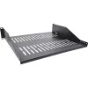 Rack Shelf InLine 19 Zoll 400mm 20kg 2U RAL 9005 schwarz
