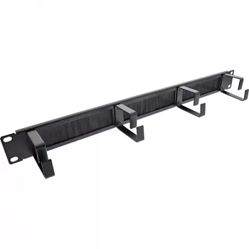 Kabelmanagement-Panel InLine 19111L 1U Schwarz 19 Zoll mit Bürsteneinsatz