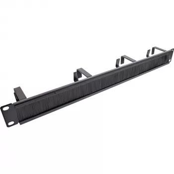 Kabelmanagement-Panel InLine 19111L 1U Schwarz 19 Zoll mit Bürsteneinsatz