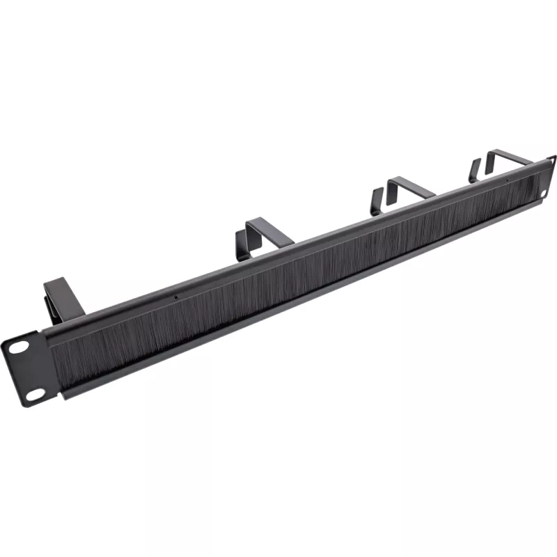 Kabelmanagement-Panel InLine 19111L 1U Schwarz 19 Zoll mit Bürsteneinsatz