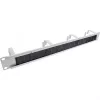 InLine 19 Zoll Kabeleinführplatten mit Bürsteneinsatz und 4 Halterungen, 1U, RAL 7035