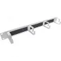 InLine 19 Zoll Kabeleinführplatten mit Bürsteneinsatz und 4 Halterungen, 1U, RAL 7035