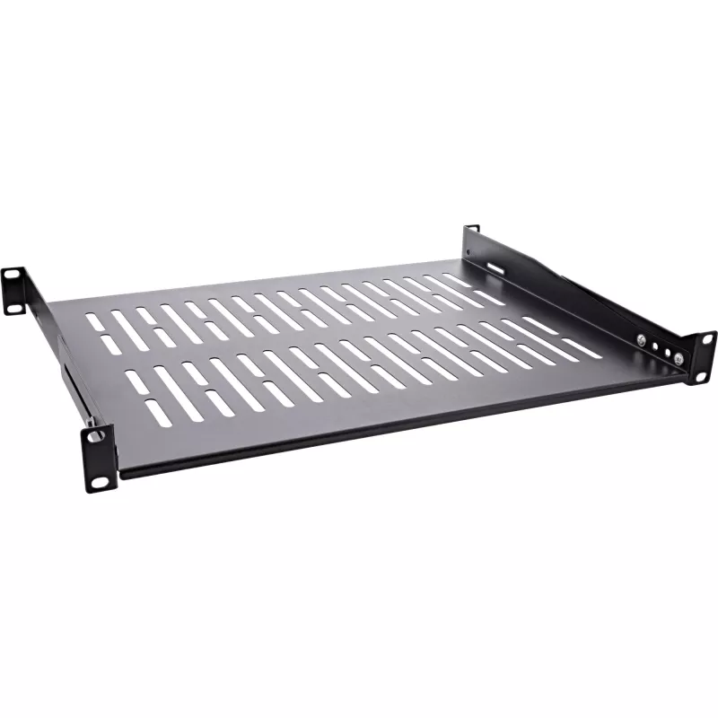 InLine 19-Zoll-Fachboden, 350 mm, 50 kg, 1 HE, RAL 9005 schwarz