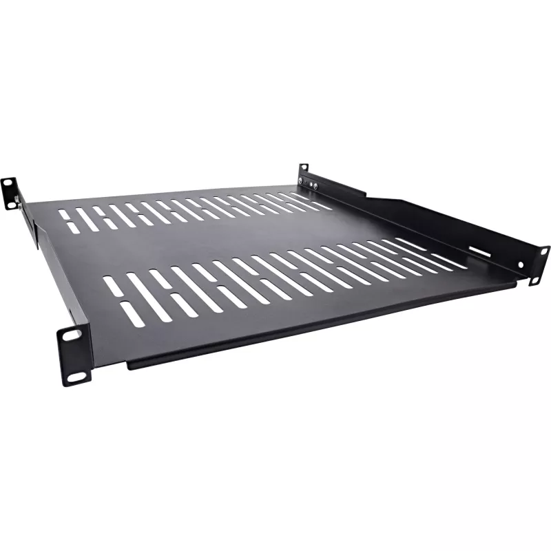InLine 19-Zoll-Fachboden, 450 mm, 50 kg, 1HE, RAL 9005 schwarz