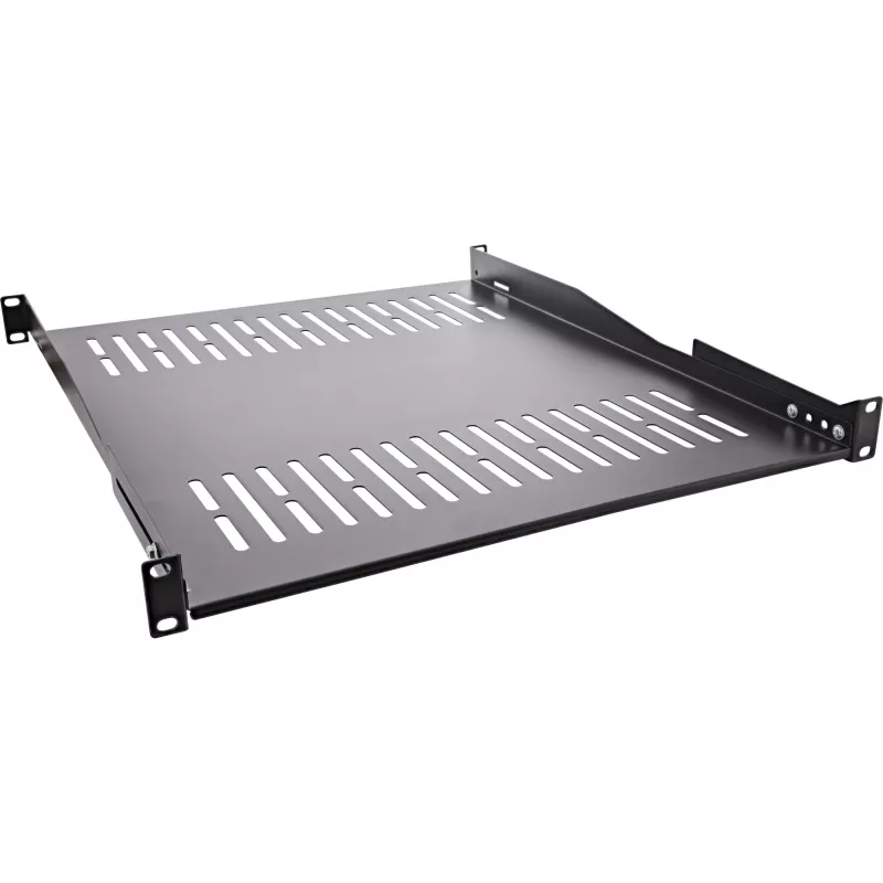 InLine 19 Zoll Fachboden, 550 mm, 50 kg, 1U, RAL 9005 schwarz