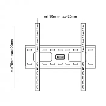 InLine Wandhalterung für TFT / LED / Plasma 81 - 140cm 32 - 55 Zoll max. 75kg
