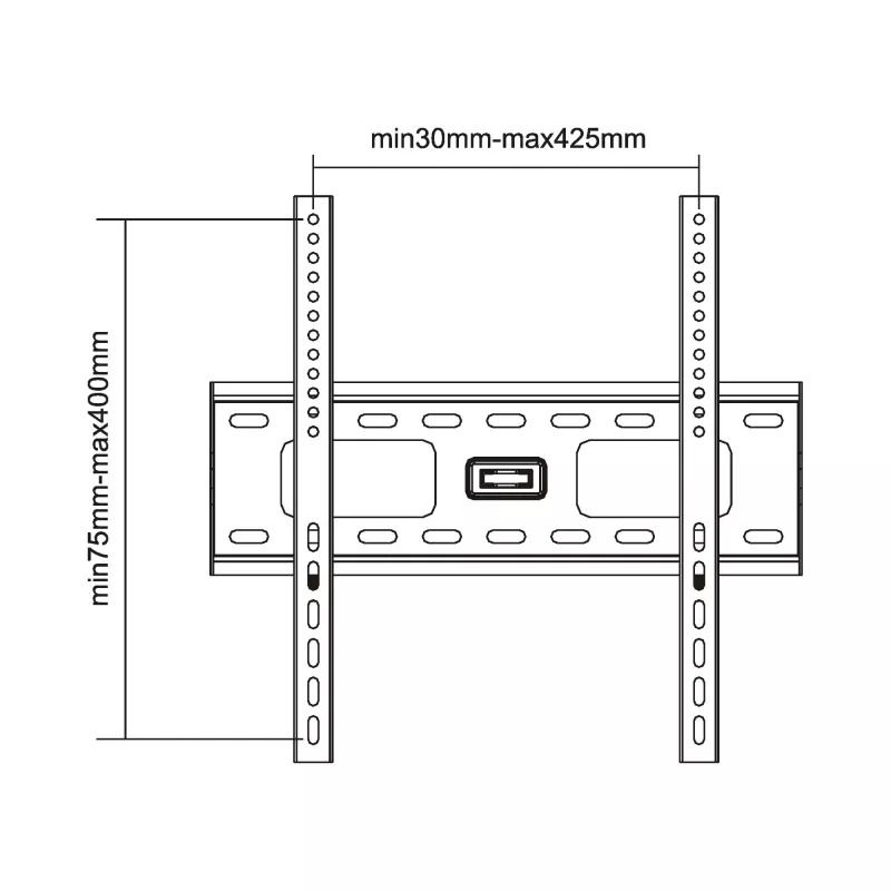 InLine Wandhalterung für TFT / LED / Plasma 81 - 140cm 32 - 55 Zoll max. 75kg