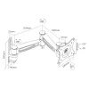 InLine Wandhalterung 23105D für Monitore bis 69 cm 27 Zoll