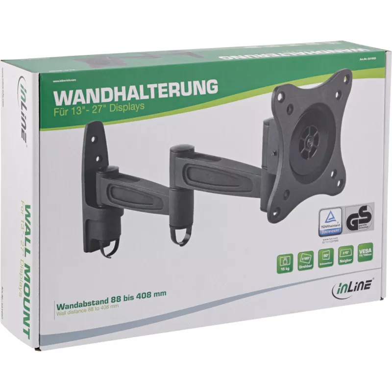 InLine Wandhalterung 23105D für Monitore bis 69 cm 27 Zoll