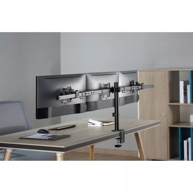 InLine Schreibtischhalterung für 3x TV / LED / TFT Display bis 81cm 32 Zoll max. 7kg
