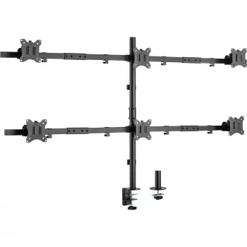 InLine Tischhalterung für 6x TV / LED / TFT Display bis 81cm 32 Zoll max. 7kg schwarz