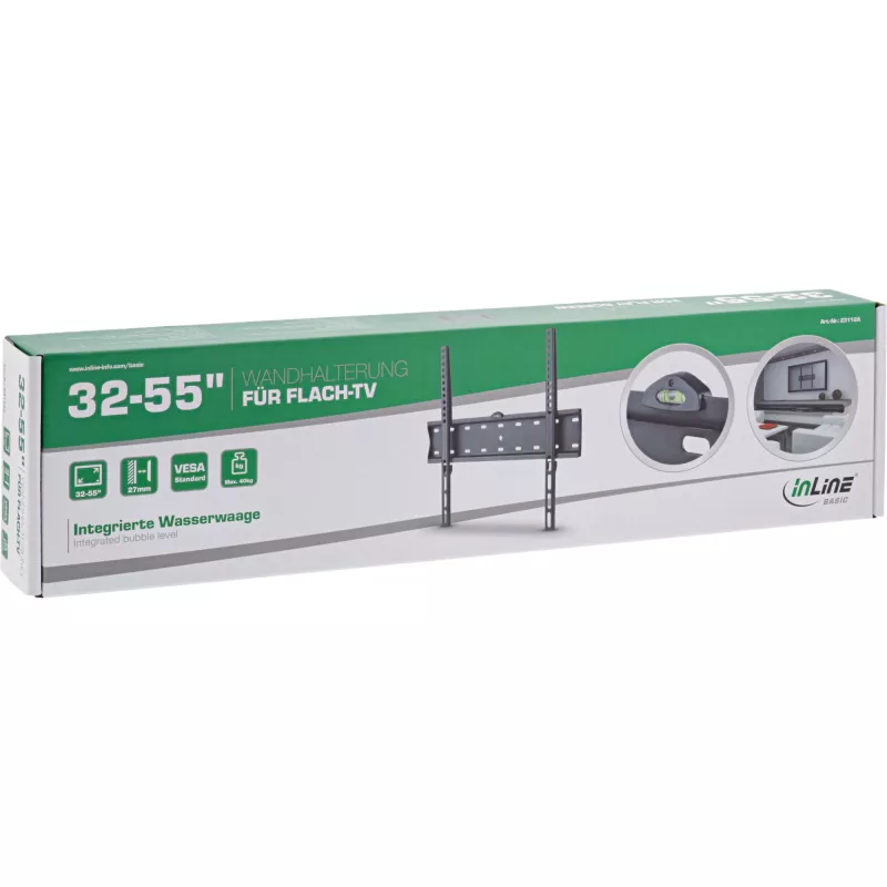 Wandhalterung InLine Basic 23112A für Flachbildfernseher 32–55 Zoll