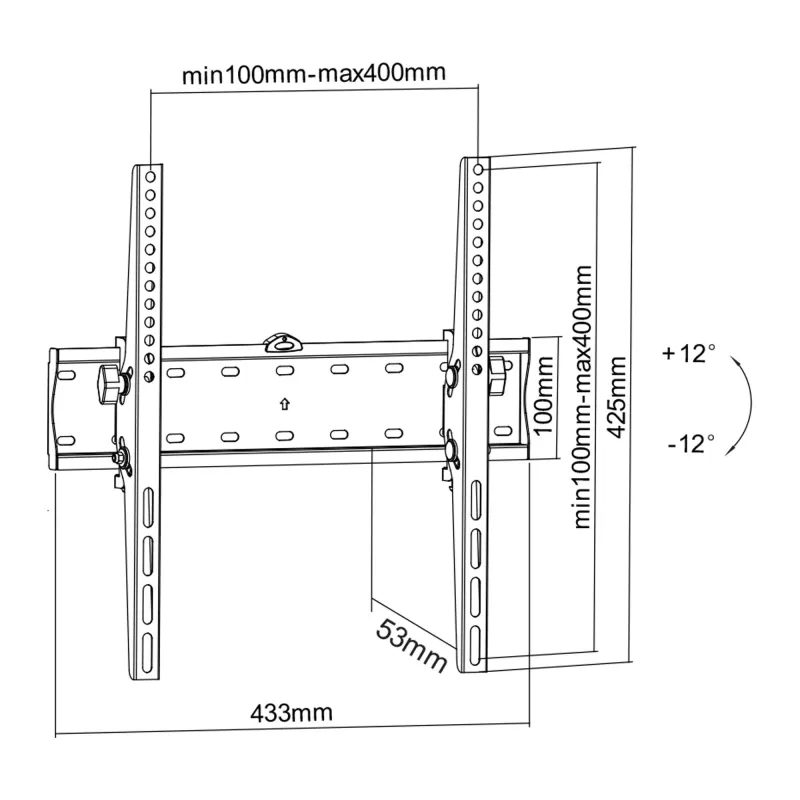 Wandhalterung InLine Basic 23113A für Flachbildfernseher 32-55 Zoll