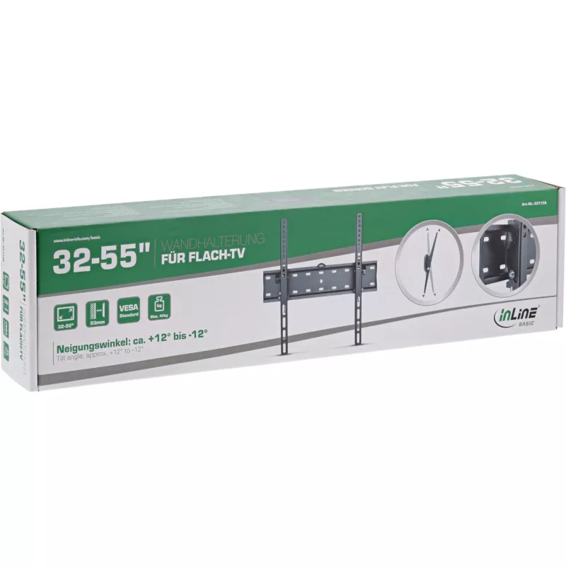Wandhalterung InLine Basic 23113A für Flachbildfernseher 32-55 Zoll