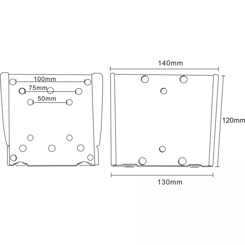 InLine Wandhalterung für TFT 33-69 cm 13-27 Zoll max. 30 kg
