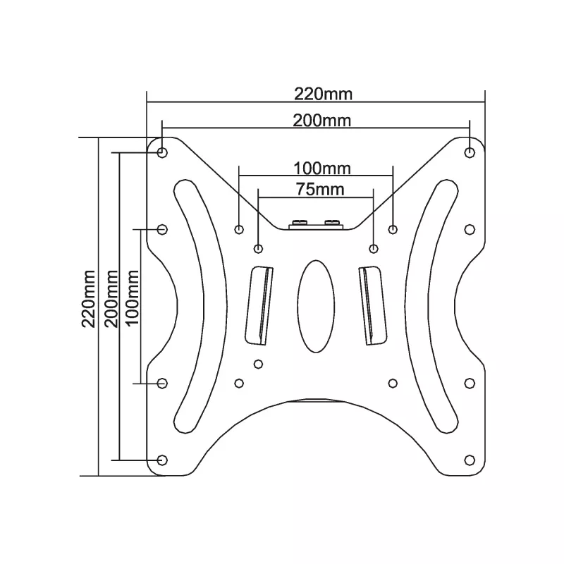 InLine Wandhalterung für TFT 58-107cm 23 - 42 Zoll max. 30kg
