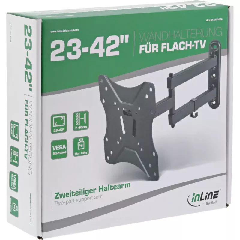 InLine Basic Wandhalterung, für Flachbild-TV 58-107cm (23-42 Zoll)