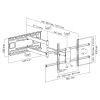 InLine XL-Arm Full-Motion TV-Wandhalterung, für 43-Zoll-80-Zoll-Flachbildfernseher, max. 50kg