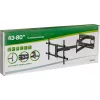 InLine XL-Arm Full-Motion TV-Wandhalterung, für 43-Zoll-80-Zoll-Flachbildfernseher, max. 50kg