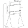 InLine woodstand Studio TV-Ständer, für Displays 49 Zoll-70 Zoll (124-178cm), max. 40kg