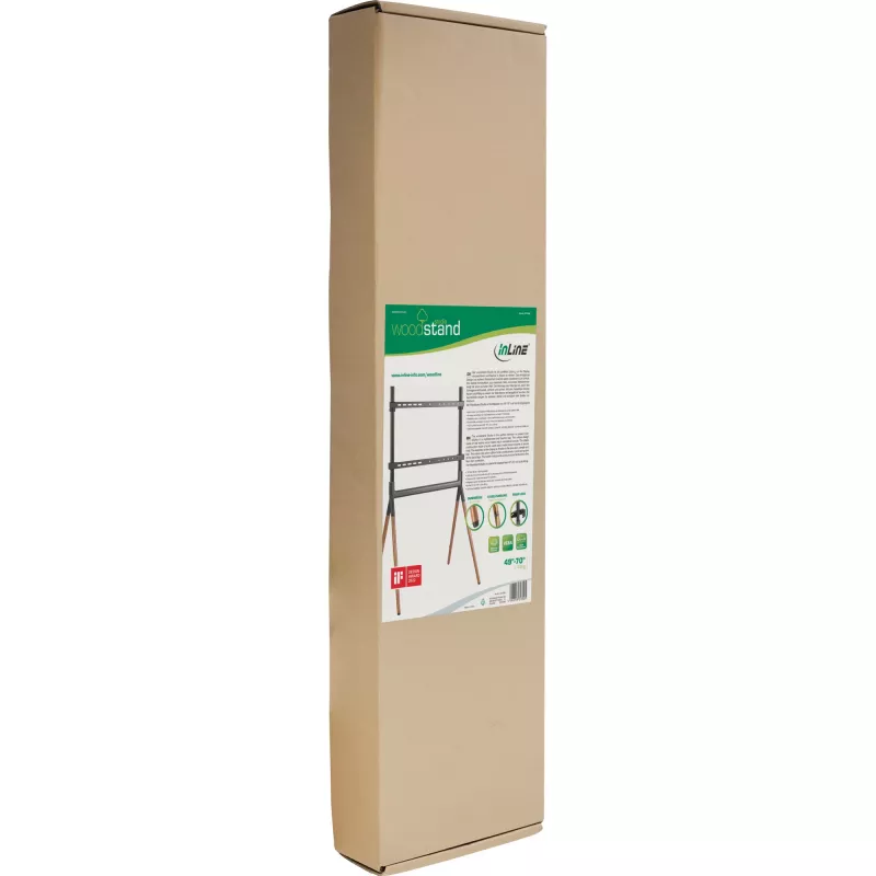 InLine woodstand Studio TV-Ständer, für Displays 49 Zoll-70 Zoll (124-178cm), max. 40kg