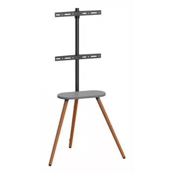 TV-Standfuß InLine 23133W für 43–65 Zoll Bildschirme mit Ablage, freistehender Träger