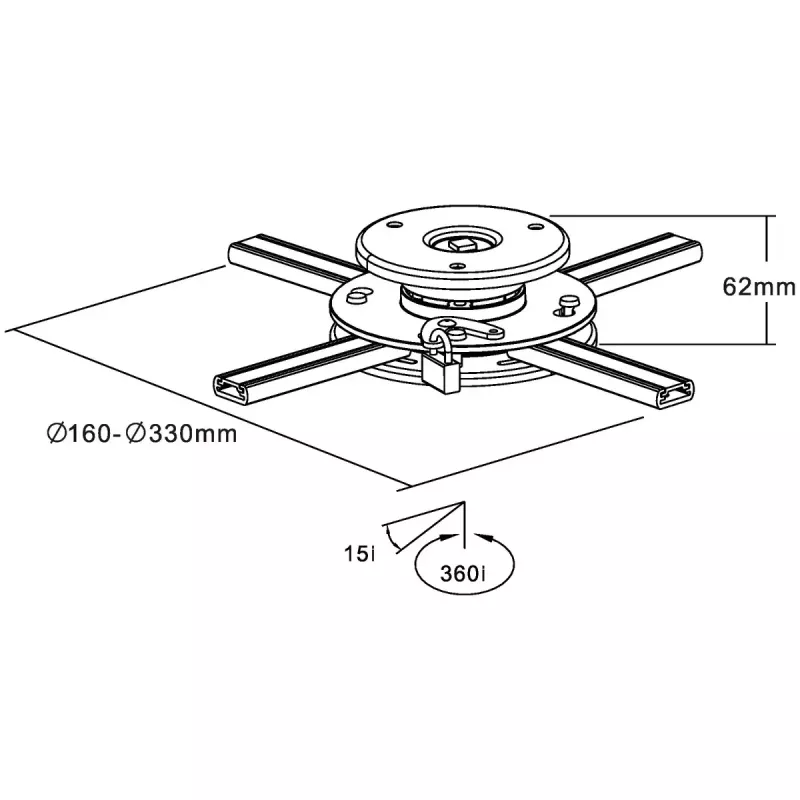 InLine Wandhalterung Projektor / Beamer max. 20kg