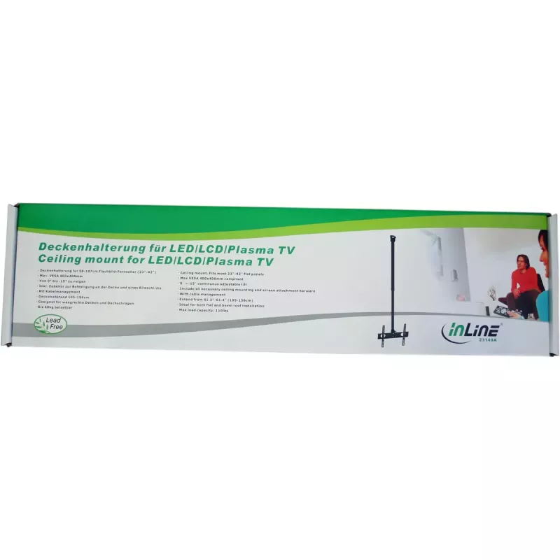 InLine Flach- und Schrägdachhalterung für TFT / LED / Plasma 32-55 Zoll bis 50 kg