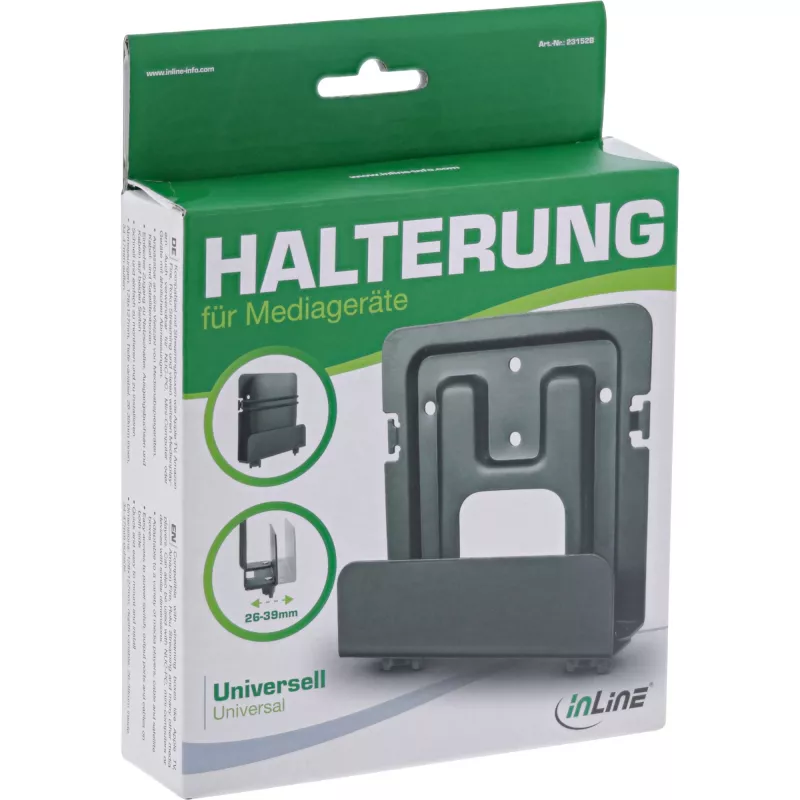 Passive Halterung InLine 23152B für Media-Streaming-Box 26-39mm