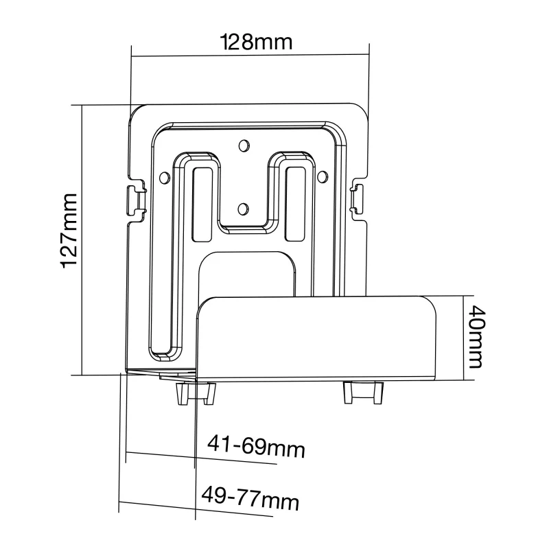 Passiver Halter InLine 23152C für Media-Streaming-Boxen 41-69mm