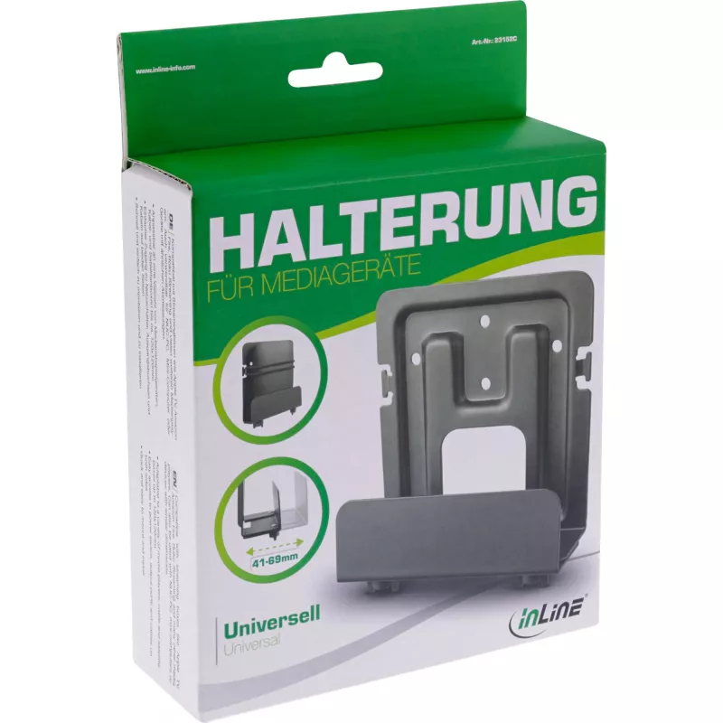 Passiver Halter InLine 23152C für Media-Streaming-Boxen 41-69mm