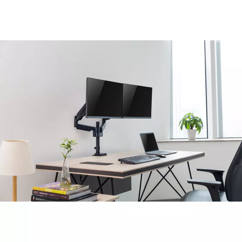 InLine Tischhalterung mit Lift für zwei Monitore bis 82 cm (32 Zoll), 9 kg