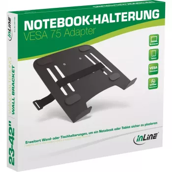 InLine Notebook-Halterung / -Ständer mit VESA-75-Adapter