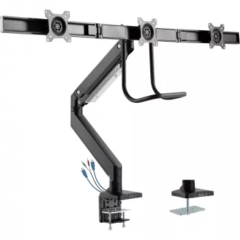 InLine Desktop-Montage mit Lifter und USB3.0, beweglich, für 3 Displays bis 27 Zoll