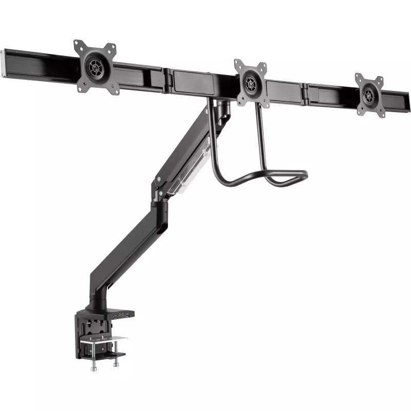 InLine Desktop-Montage mit Lifter und USB3.0, beweglich, für 3 Displays bis 27 Zoll