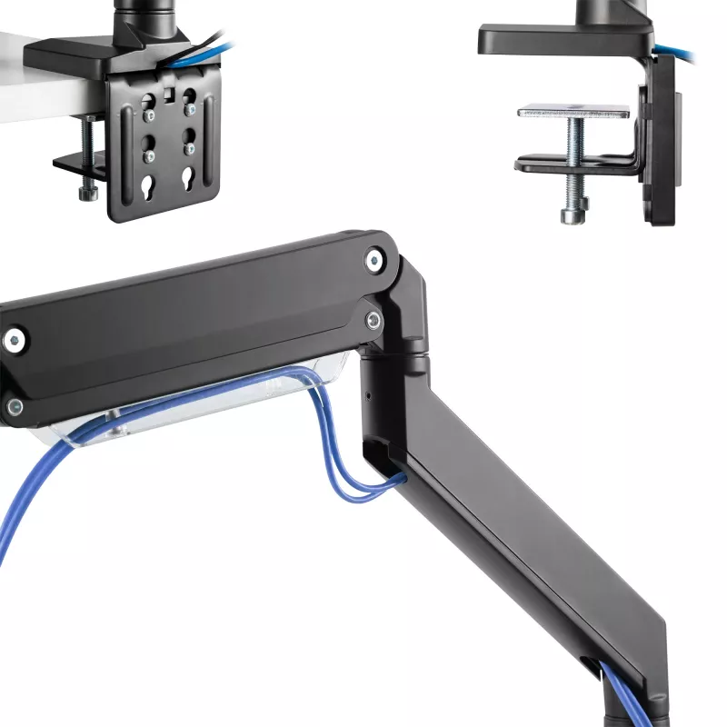 InLine Desktop-Montage mit Lifter und USB3.0, beweglich, für 3 Displays bis 27 Zoll