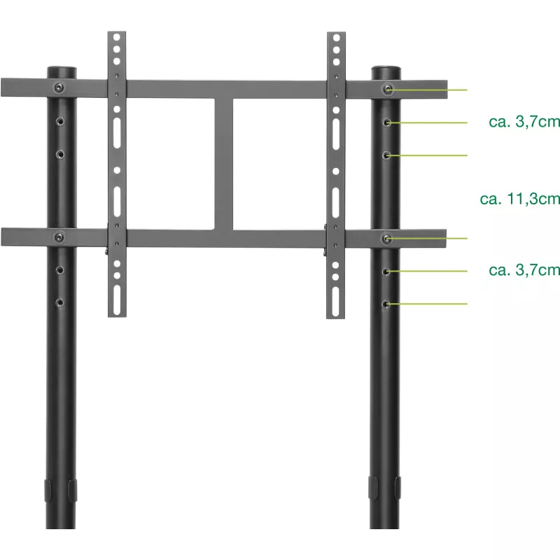 Multimedia-Wagen InLine 23177A für LED-TV 37 Zoll–80 Zoll, max. 80 kg