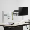 InLine 23181F Slatwall-Tischmontagepanel Aluminium 1 m mit 2 Stützen 0,86 m