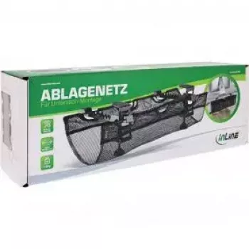Kabelwanne InLine 23199B schwarz Untertisch-Aufbewahrungsnetz 610x240x390mm