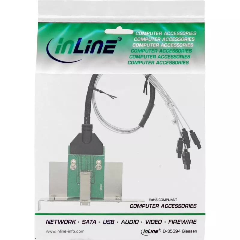 SATA-Schnittstellenkarte InLine SFF-8644 4x SATA