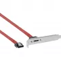 InLine 27902 eSATA Slotblende, eSATA-Buchse auf internes SATA, 0,5 m