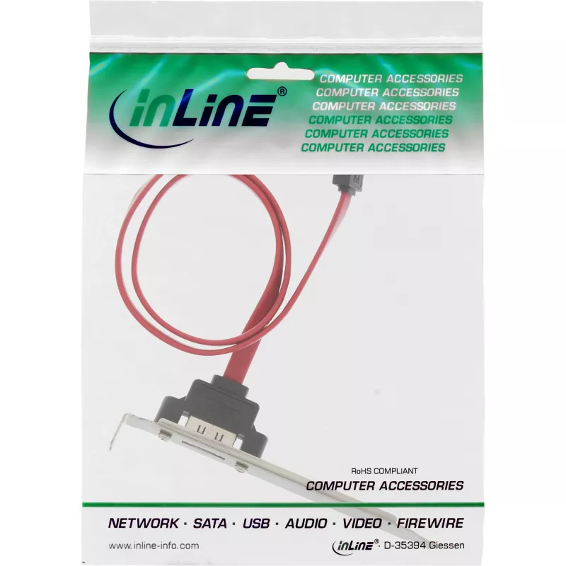 InLine 27902 eSATA Slotblende, eSATA-Buchse auf internes SATA, 0,5 m