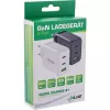 InLine mobiles Ladegerät 31506E — Universelles AC-Schnellladegerät für den Innenbereich, 100–240 V Eingang, bis zu 20 V/5 A Ausgang, 1x USB-A, 2x USB-C, Weiß