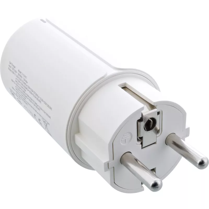 InLine USB PD Netzteil, GaN-Ladegerät, 3-Port, Dual-USB-C + USB-A, 65W, weiß