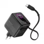 InLine USB-Netzteil, 70 W, GaN, USB-C PD + USB-A QC, Kabel 60 cm, schwarz
