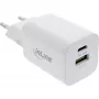 InLine USB-Netzteil, Ladegerät USB-A + USB-C, 33W, PD + QC, weiß